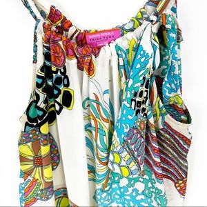 Banana Republic x Trina Turk | Silk Sea Botanical Print Astrid Top